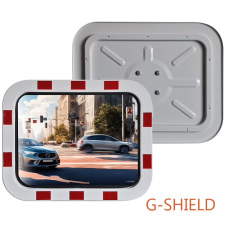 Наружное прямоугольное обзорное зеркало Steel Crafts G-SHIELD из нержавеющей стали